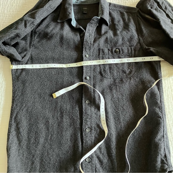 JCrew unisex cotton/wool button down shirt w/leather elbow patches - Picture 12 of 12